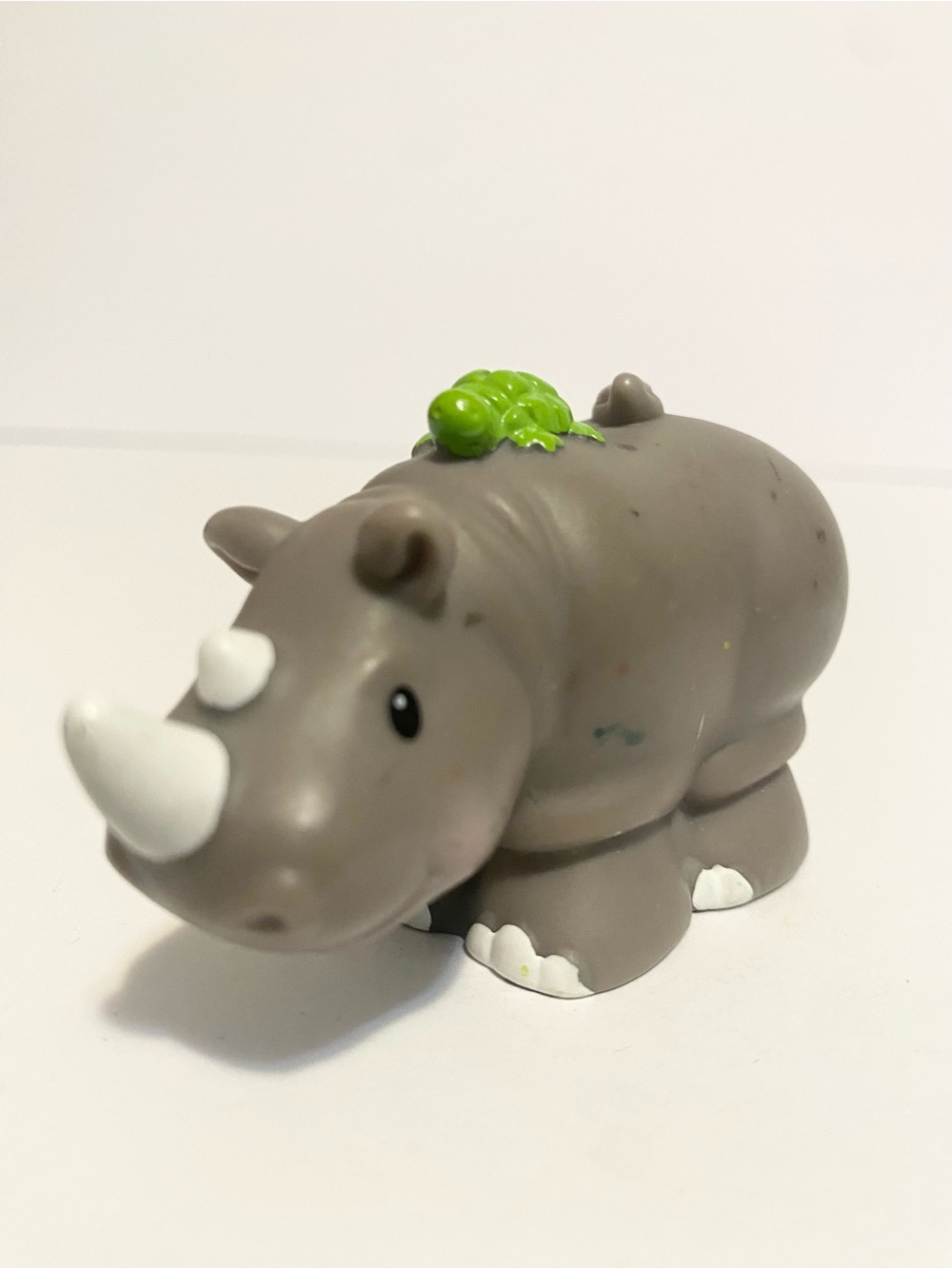 Little People Rhino Animal Light Grey Figure w Turtle Zoo Safari Toy 4/$20 🛑